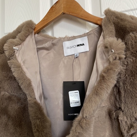 Mocha Faux Fur Coat - Picture 6 of 10